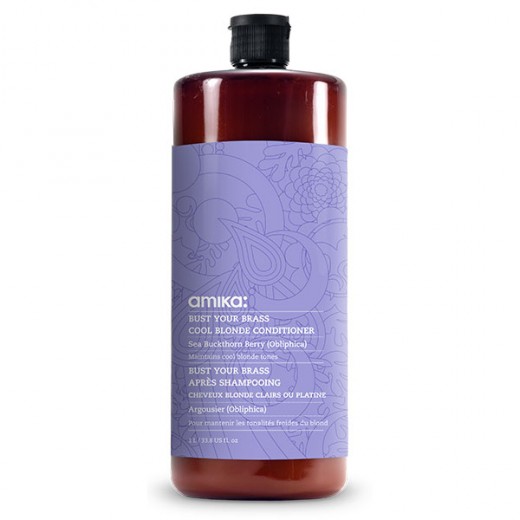 Amika Après-shampooing déjaunisseur Bust Your Brass 1000ML, Après-shampoing avec rinçage Amika Après-shampooing déjaunisseur Bust Your Brass 1000ML, Après-shampoing avec rinçage
